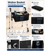 wigmoa Walker Organizer Bag with Cup Holder for Folding Walkers,