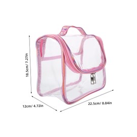 SAFIGLE Transparent Makeup Organizer Bag Elegant Handheld Toiletry Bag for Women Lightweight Portable Splashproof Dirtproof for Travel Everyday Use Stylish Storage