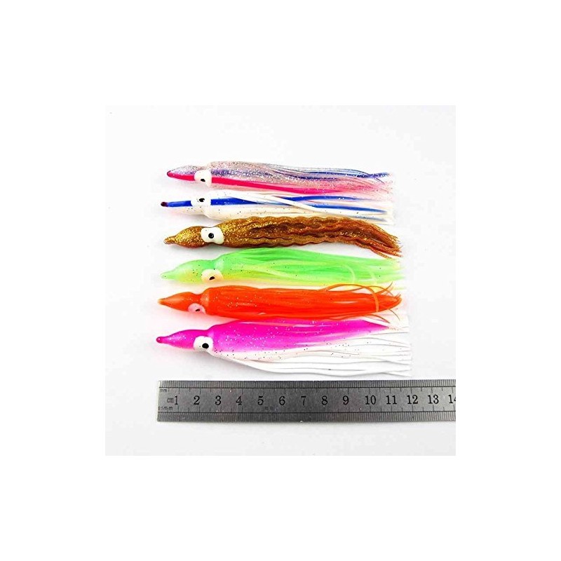 12CM 20pcs Fishing Octopus Skirts Lures Hoochie Trolling Lures Soft