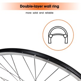 Hiland 29" x 1.75" Alloy Bike Rim for 1.75 to 2.215 Inch Tire, Front & Back MTB Wheelset for Dis Brake with 7 Speed Freewheel, Bolt On Axle, Bicycle Accessories for Adult Bikes