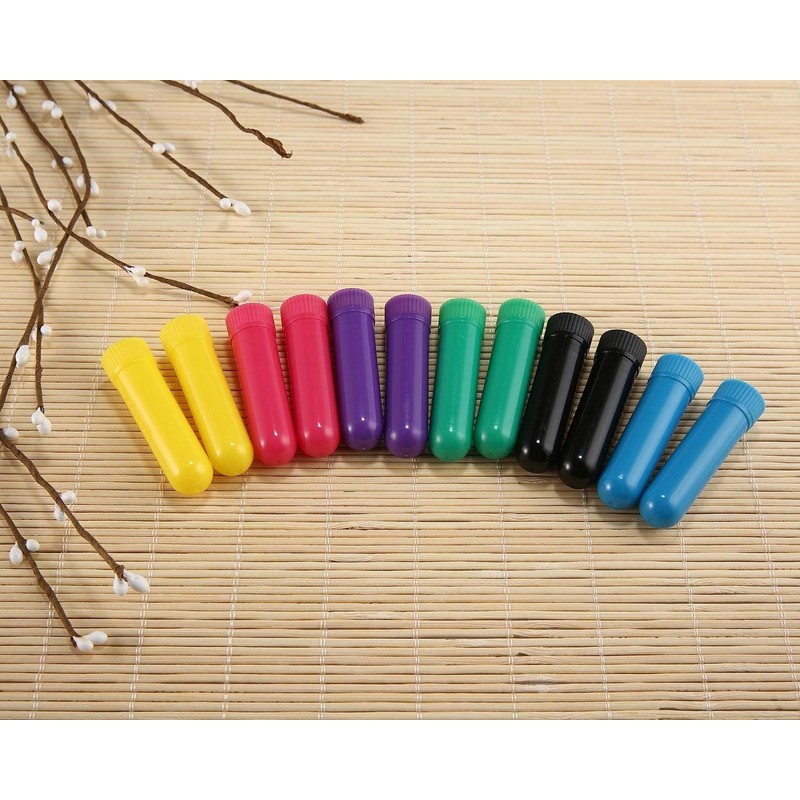 Onwon 12 Set Essential Oil Inhaler, Refillable Nasal Inhaler Blanks
