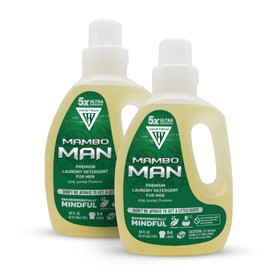 Hiketron Mambo Man Liquid Laundry Detergent, 5x Ultra Concentrated, Tough Stains Remover, Long Lasting Masculine Scent (80 Fl Oz, Pack of 2)