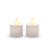 Luminara Flameless Tealight Candles (Unscented, Ivory 2-Pack) - Real-Flame Effect,