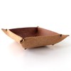 Kakura LI042ABR Leather Tray Square S Antique Brown