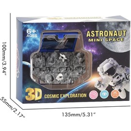 2 llaveros mini 3D de astronomía de dinosaurio llavero en miniatura, llavero de bolsillo, juguete sensorial para aliviar el estrés para niños y adultos