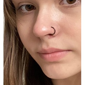 MODRSA Fake Nose Ring Hoop Magnetic Nose Ring Fake Noes Ring Stud Fake Nose Piercing