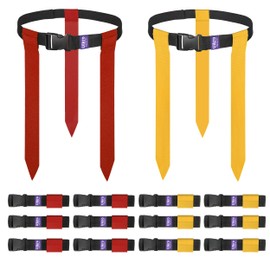 Uikro Flag Football Belts, 14 Player Flag Football Flags Set for Adult Youth Kids Sports Training Games (Red & Yellow)