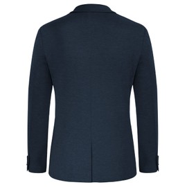 Mens Lightweight Notch Lapels Sport Coats Regular Fit Unlined Knit Blazer Jacket Navy Blue L