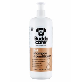 2in1 Dog Shampoo & Conditioner by Buddycare | Coconut Scented | with Aloe Vera and Pro Vitamin B5 (33.8oz)