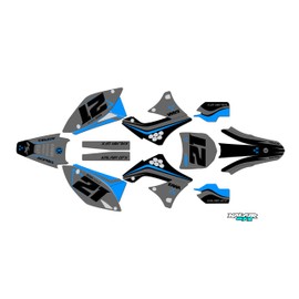Kalair GFX Graphics Kit for Kawasaki KX450F KX 450F (2009 2010 2011) Flow Series Cyan 09 Mil-Dirt Pit Bike Motorcycle Stickers,Dirtbike Racing Decal Automotive Motocross Accessories no Plastics