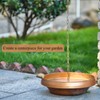 MOCOME Metal Rain Chain Basin, Antique Copper, 12.9" Diameter, 4"