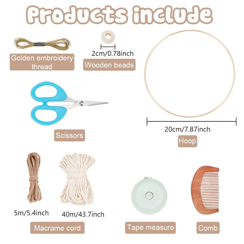 ORIGACH DIY Angel Macrame Kit, Boho Macrame Angel Ethereal Kit