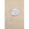 Coucoland Feather Fascinators Hat Women's Flower Mesh Elegant Wedding Fascinator