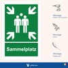 Pubblimania 3 Sammelplatz Sign, Fire Safety Sign, 3 mm Thick