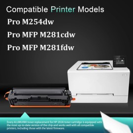 huoxun M Compatible 202A Toner Set for HP MFP M281fdw M254dw M281cdw (4 Pack)
