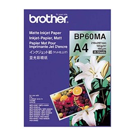 Brother 25 Sheets A4 Matte Inkjet Paper 297mm (W) x 210mm (L) BP60MA