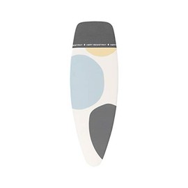 Brabantia Size D (53 x 18 in) Replacement Ironing Board Cover, Heat Resistant Zone, Thick Foam & Felt Padding (Spring Bubbles)