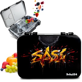 Boks184 Children's Lunch Box with Compartments - Bento Box Leak-Proof - Robust - BPA Free Lunch Box Children - Lunch Box Children for School, Nursery & Excursions - Snack Box - Lunch Box Children