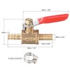 sourcing map Brass Air Ball Valve Shut Off Switch 6mm