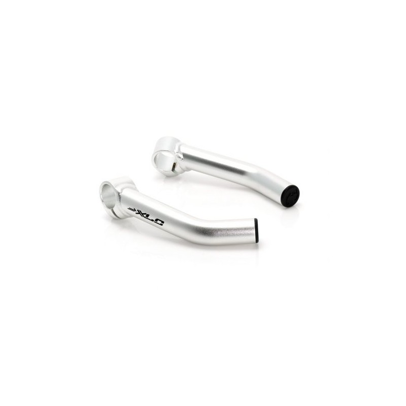 XLC Bar-Ends gebogen BE-A01, Ausführung:silber matt, Size:Länge: 140 mm