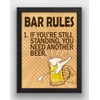 ROSE CLIO Beer Rules Quote Poster Print for Living Room,