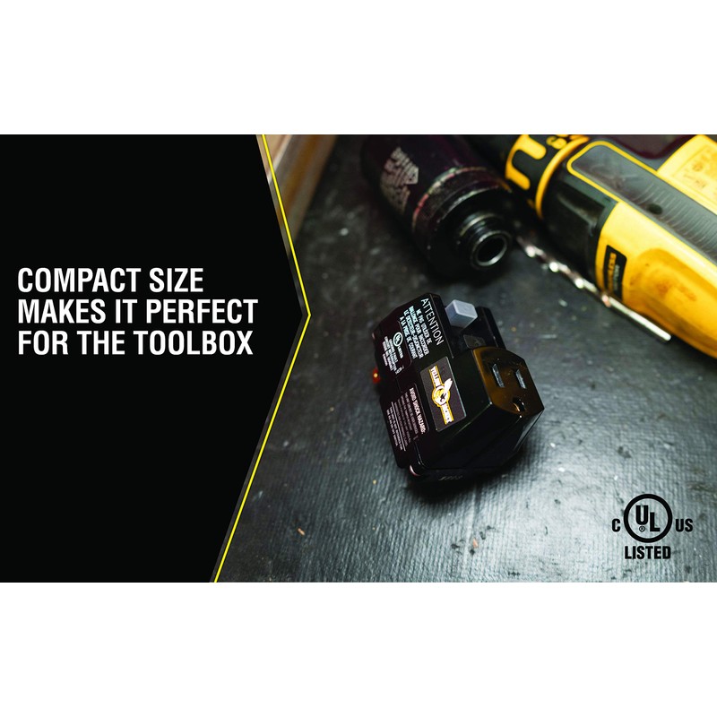 Yellow Jacket 2762, 120-Volt, 15-Amps, 1800-Watts Single Outlet GFCI Adapter,