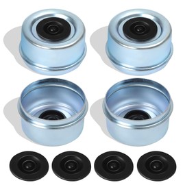 shliyitx 4PCS 2.72’ Trailer Hub Dust Cap, Trailer Axle Bearing Dust Cap Cup Grease Cap with 4 Rubber Plugs for Most 7000 to 8000 lb Dexter EZ Lubricated Trailer Axles
