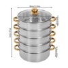 5 Tier Stainless Steel Steamer Pot, 11.8In/30cm Food Steamer Cookware