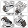 Murtenze Mini Swivel Caster Wheels - 8PCS, 1/2 inch Diameter,