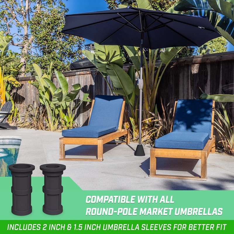 GoSports 500lb Equivalent Pool Deck Umbrella Anchor - Permanent Ground