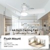 Consciot Ceiling Fan, Ceiling Fan With Lights Remote Control, 44