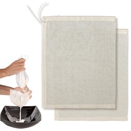 Nut Milk Bag, Proxima Direct 2PCS 10"x15" Reusable Cheese Cloth for Straining Cold Brew Coffee Strainer 100% Unbleached Natural Cotton Fine Mesh Filter Bags for Milk, Juice, Yogurt and Cheese