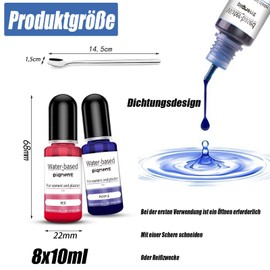 Femnow Paint for Casting Powder, Casting Powder Paint, Colour Pigments Casting Powder, 8 Colours Set for Concrete Plaster, Highly Concentrated Colour Pigments for Model Making, Easily Soluble Powder