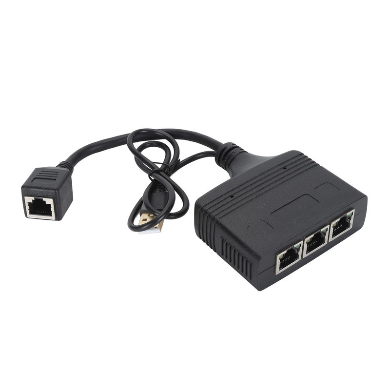 1 to 3 Ethernet Splitter High Speed 1000Mbps RJ45 Network