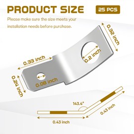 Hovom 25PCS Solderless Quick Disconnect Adapters, 1/4" Male Tab Crimp Brass Spade Terminals, Solderless Wire Connectors, Non Insulated Quick Disconnect Connectors Electrical Supply (Silver, 25 PCS)