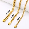 Fiusem 8mm Gold Plated Chains for Men, 14K Gold Plated