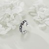 CRMAD Mushroom Ring for Women Sterling Silver Abalone Shell Ring