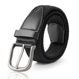 Monopa Boys Elastic Belt - Stretch Braided Belts Baseball Golf Belt for Boys and Girls Aged 4-12 (Black,66cm)