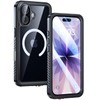 Lanhiem Funda Magnética Iphone Impermeable Protector Pantalla Integrado Protección Cámara