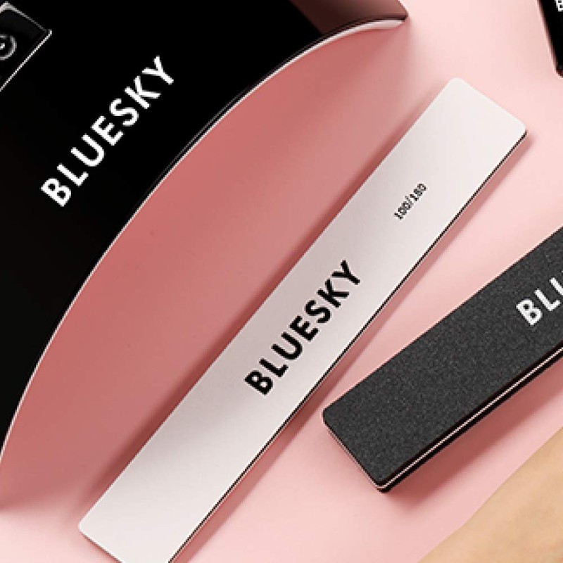BLUESKY Nail File Square 100/180, Square Nail File, Double-Sided, Dual