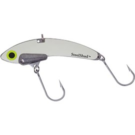 SteelShad - XXL Series (2oz) Lipless Crankbait for Freshwater & Saltwater Fishing - Long Casting Bass Lure Perfect for Bass, Pike, Musky, Walleye, Trout, Salmon and Striper - Silver/Chrome