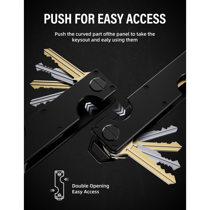 KEYMARX Key Organizer Key Holder Compact Key Case Minimalist Metal