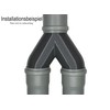DRUCKKRAFT 2-way branch pipe DN75, branch piece, Y-distributor, extraction system,