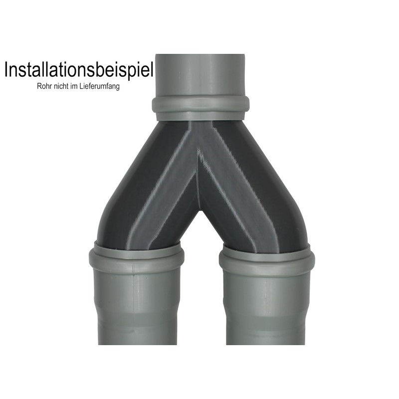 DRUCKKRAFT 2-way branch pipe DN75, branch piece, Y-distributor, extraction system,