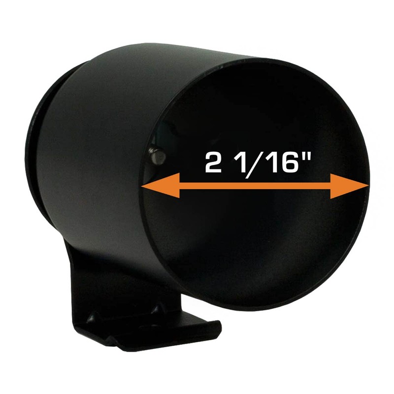 GlowShift Universal Fitment Black Single Gauge Metal Dashboard Pod Holder