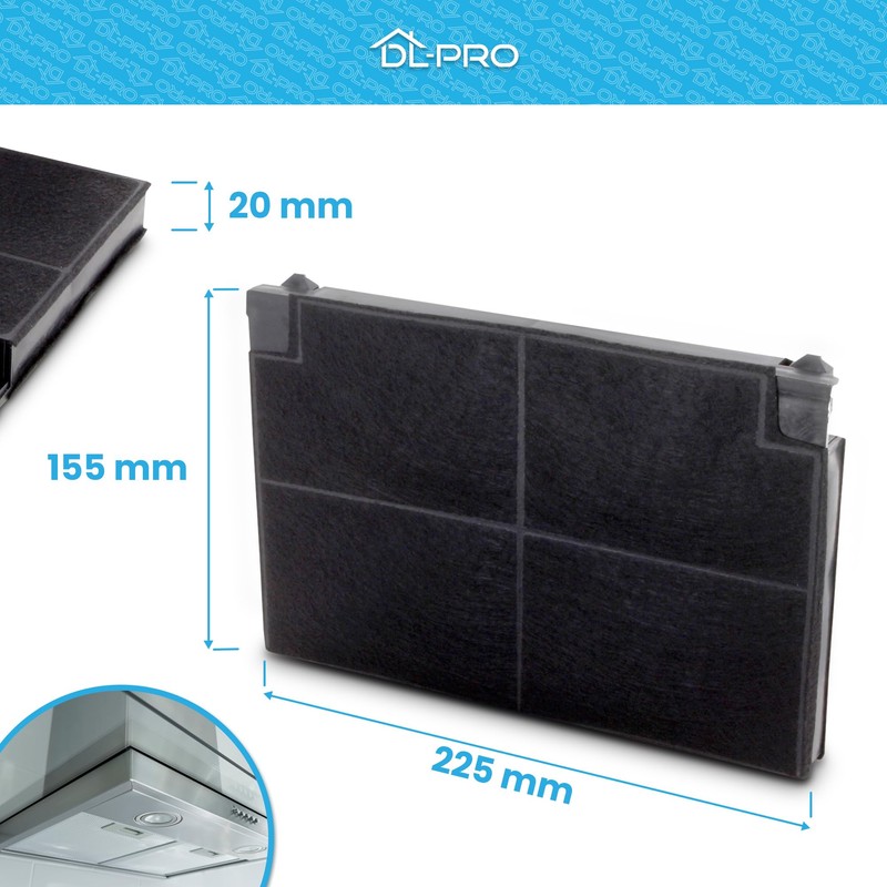 DL-pro Activated Carbon Filter for AEG, Electrolux, Juno, Küppersbusch Cooker