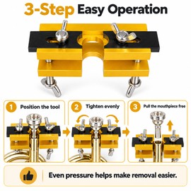 Brass Instrument Mouthpiece Puller for Stuck Mouthpieces – Gold Alloy W10 Removal Tool for Trumpet, Trombone & Horn Care