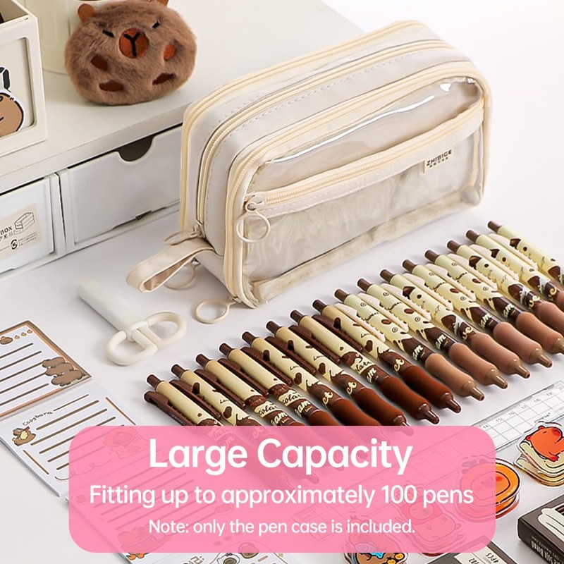 Cute Pencil Case, Large Capacity Pencil Pouch 6-Layer Durable and