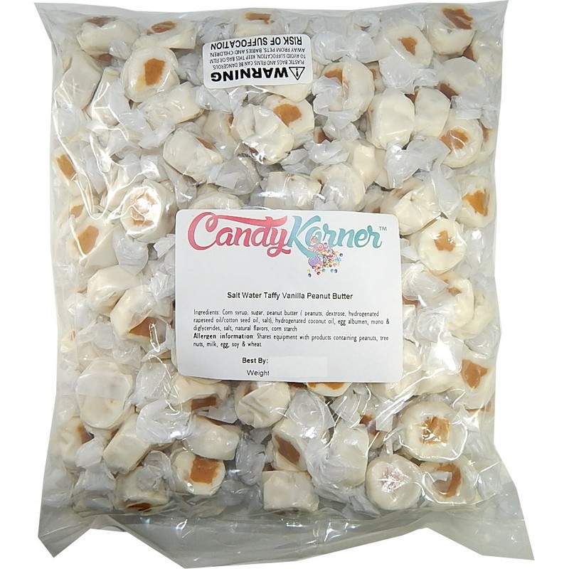 Salt Water Taffy Vanilla Peanut Butter Flavored 1 Pound (16