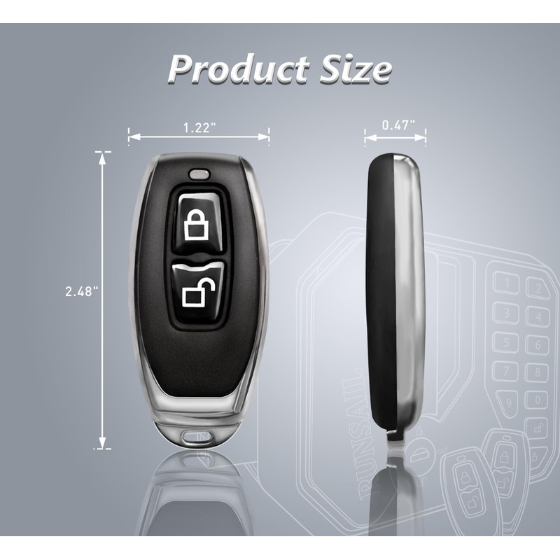 2 Pcs Keyless Entry Remote Control Key Fob for RUNSAIL
